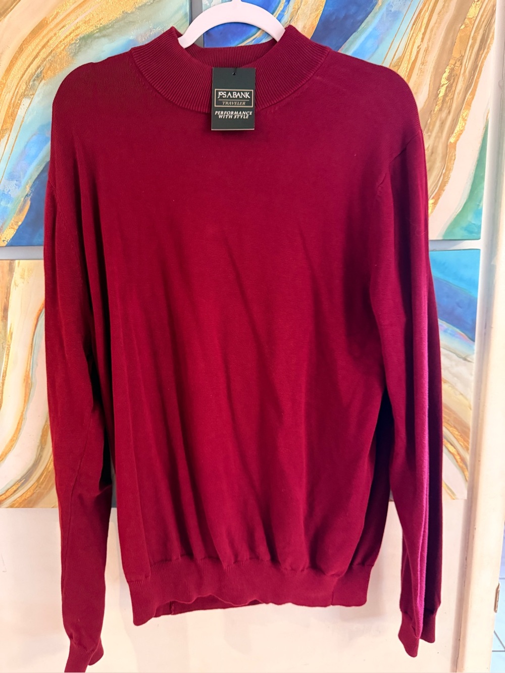 Jos. A. Bank Traveler Mock Neck Pullover Sweater size xl